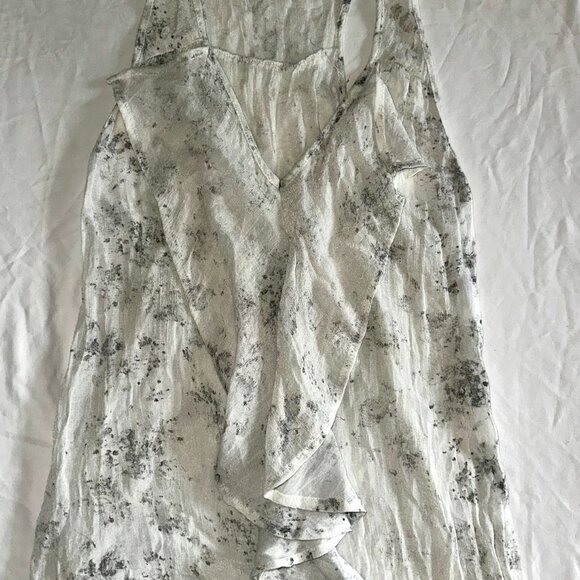 Poetry Clothing Ruffle Front Sleeveless Tank Top Marble Print Women’s Large-A346 - Picture 3 of 5